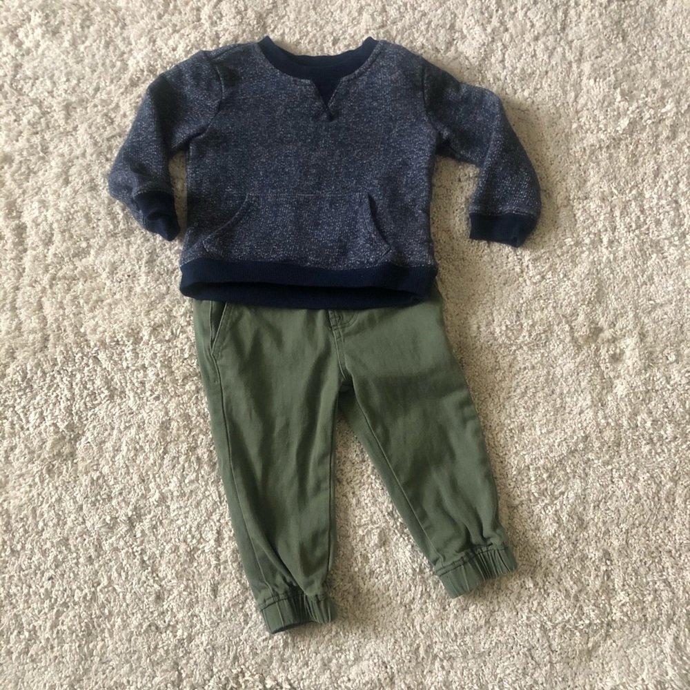 Ag Adriano Goldschmied Blue and Green Kids Matching Set
